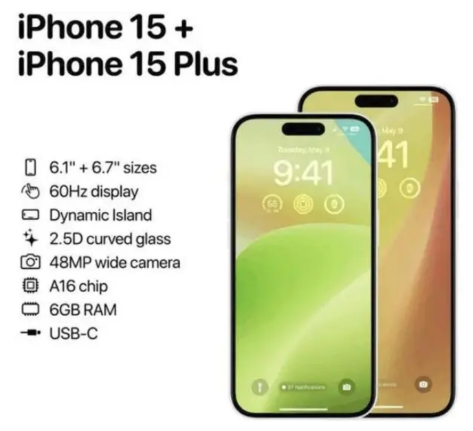 东路镇苹果15维修服务分享iPhone15有哪些机型 